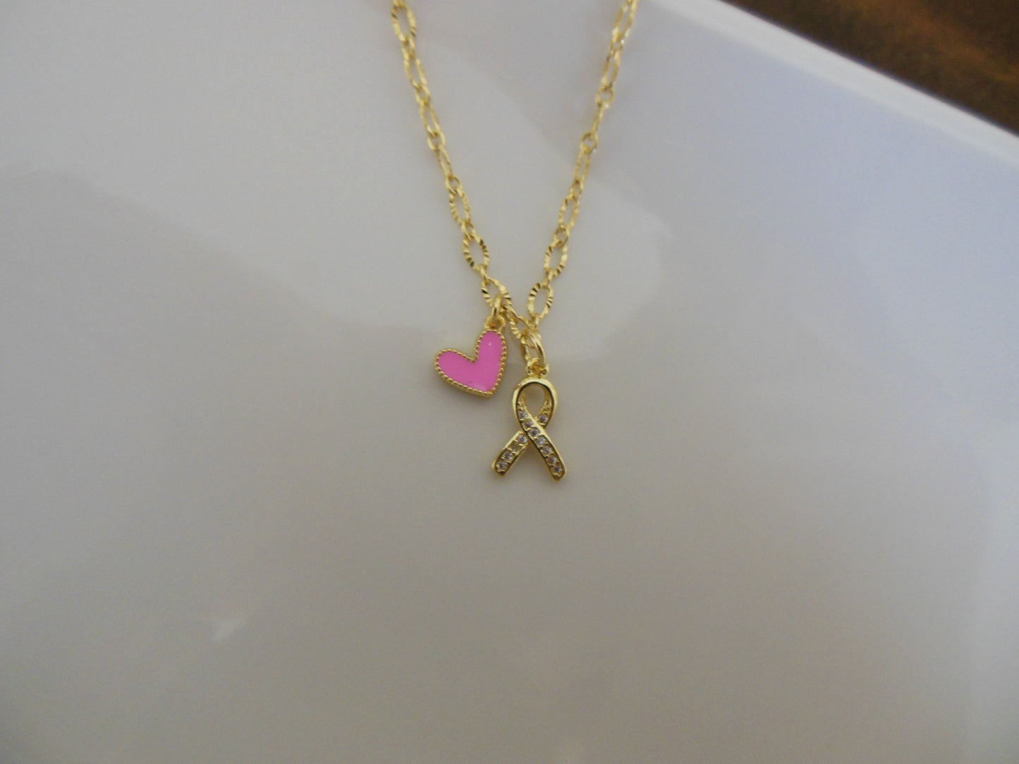 "Breast Cancer Awareness" Ready-to-Wear Charm Necklace